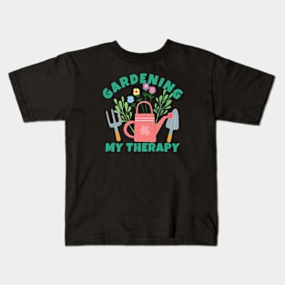 Gardening My Therapy Kids T-Shirt